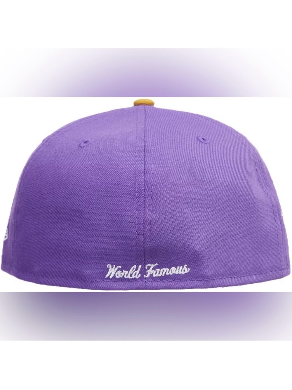 Supreme Hat Purple + Gold New Era Two-Tone Box Logo Fitted Cap SS22 NWT 7 1/4 - Picture 7 of 14